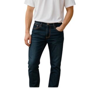 AMERICAN EAGLE Mens Slim Straight Jeans Blue Mid Wash Extreme Flex Size 29x30
